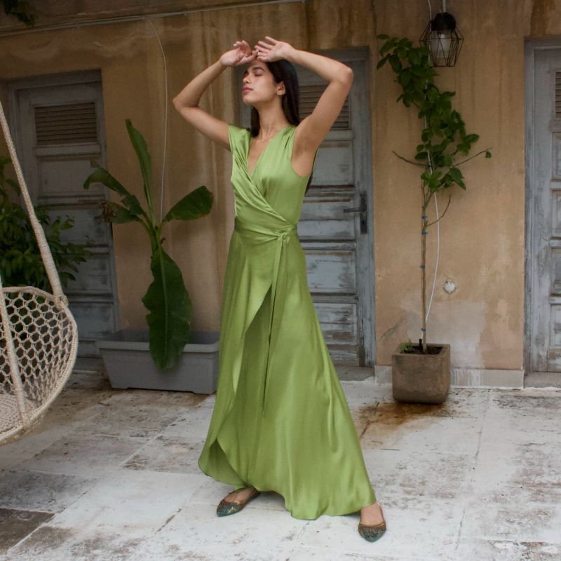 Doris Wrapdress In Olive image