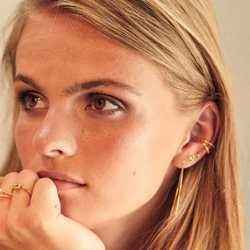 Grace Ear Cuff - Double - Zirconia - Gold image