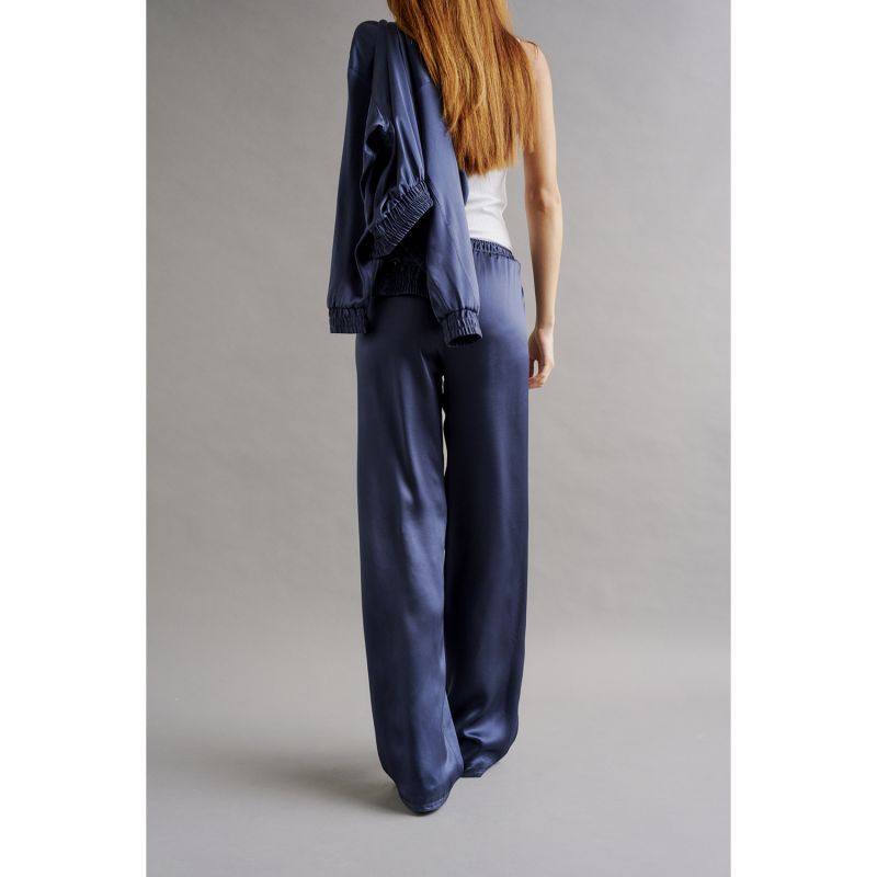 Grace Silk Trouser - Navy image