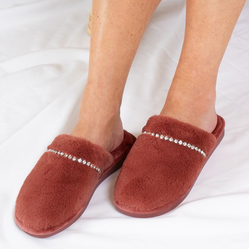 Gracie Mule Slippers In Copper image