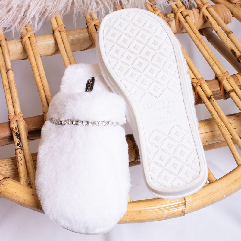 Gracie Mule Slippers In White image