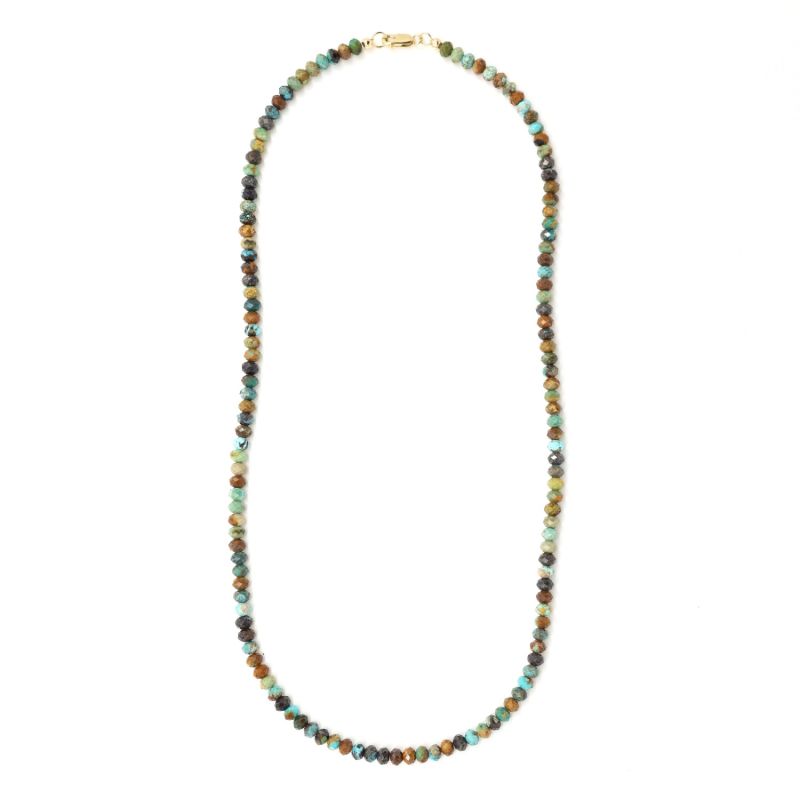 Green & Brown Turquoise Beaded Necklace image