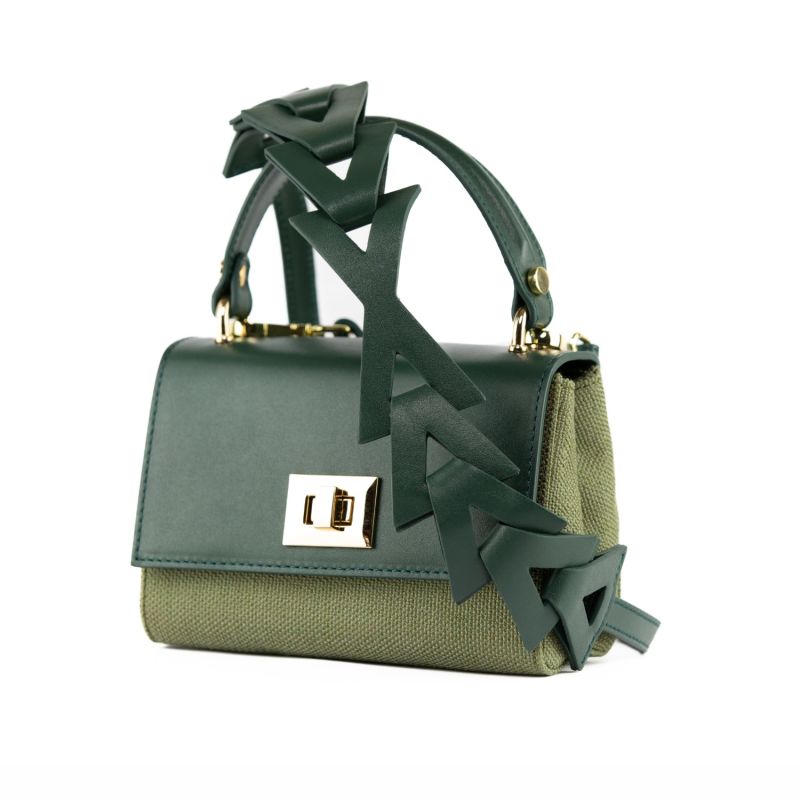 Green Canvas & Green Calfskin LILI Bag image