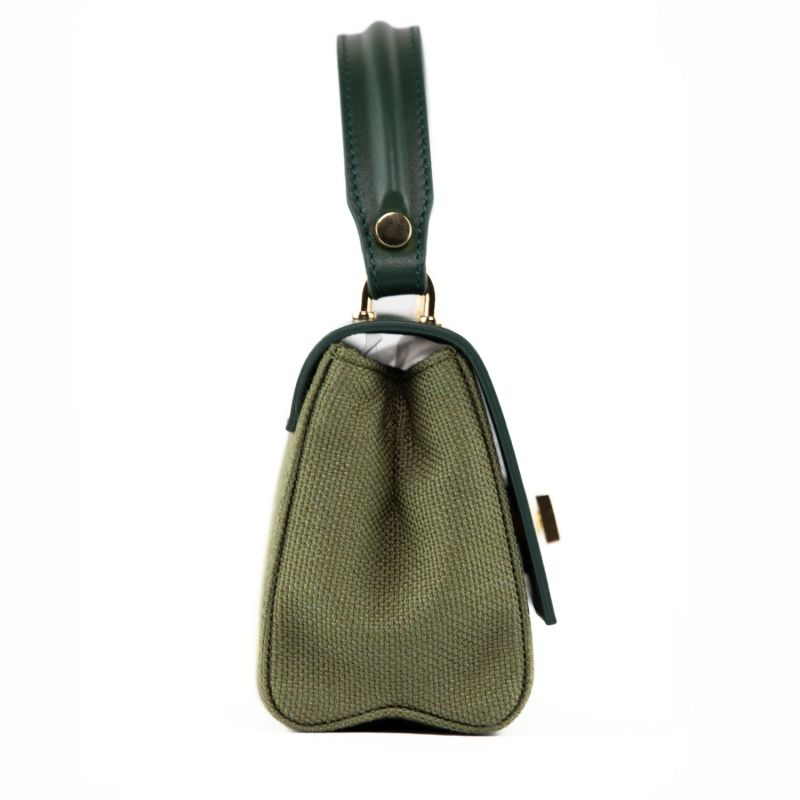 Green Canvas & Green Calfskin LILI Bag image