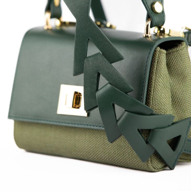 Green Canvas & Green Calfskin LILI Bag image