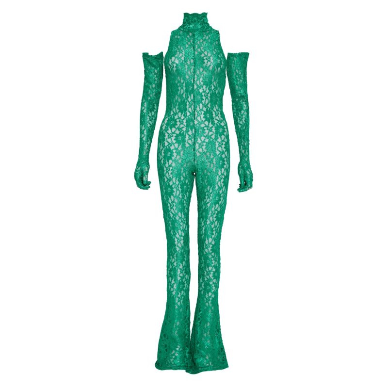 Green Summer Lace Catsuit image