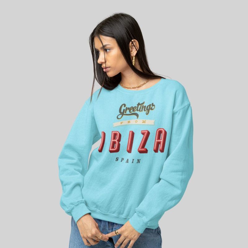 "Greetings From Ibiza" Oversized Unisex Sweatshirt image