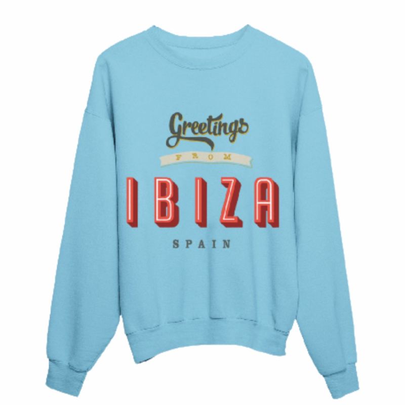 "Greetings From Ibiza" Oversized Unisex Sweatshirt image