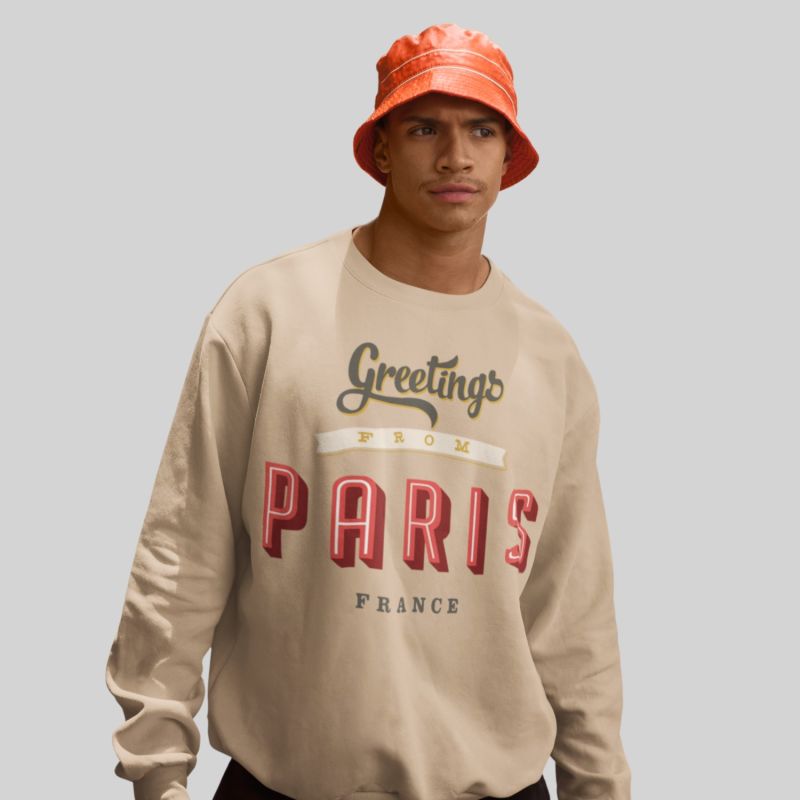 "Greetings From Paris" Oversized Unisex Sweatshirt image