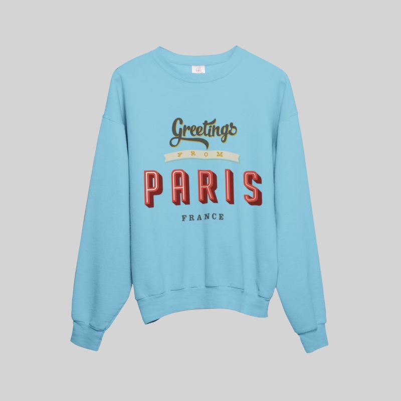 "Greetings From Paris" Oversized Unisex Sweatshirt image