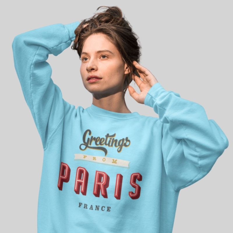 "Greetings From Paris" Oversized Unisex Sweatshirt image