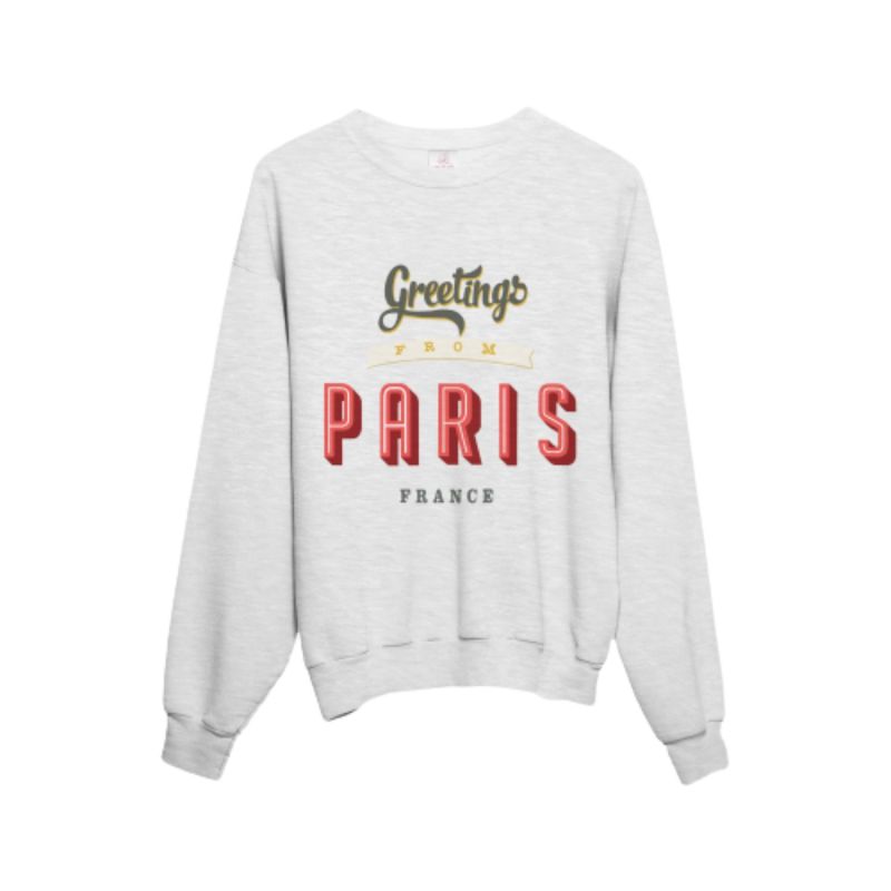 "Greetings From Paris" Oversized Unisex Sweatshirt image