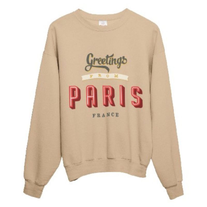 "Greetings From Paris" Oversized Unisex Sweatshirt image