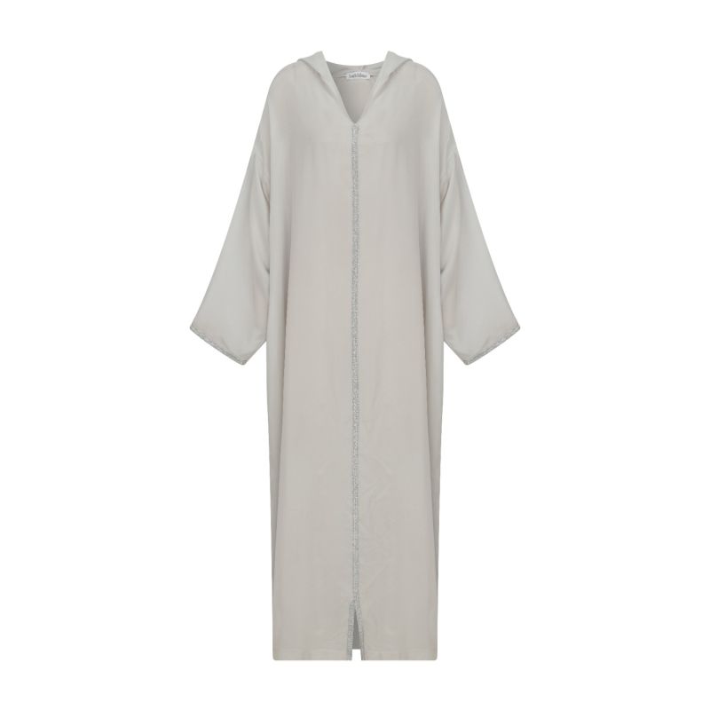 Grey Casual Kimono With Hoodie image