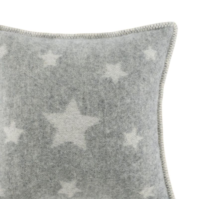 Grey Stars Wool Cushion image