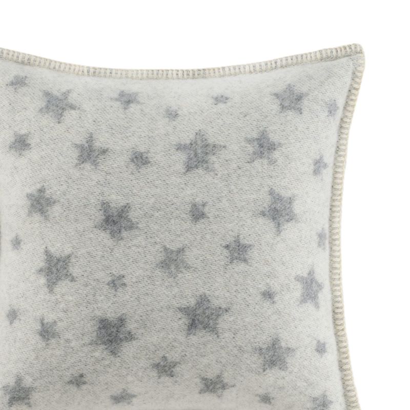 Grey Stars Wool Cushion image