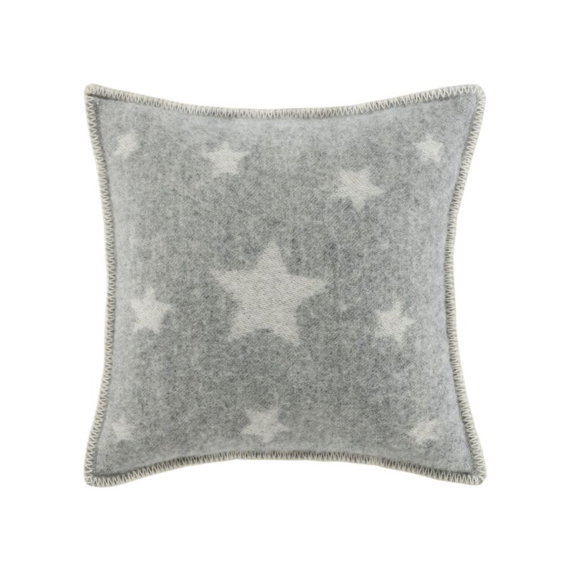 Grey Stars Wool Cushion image