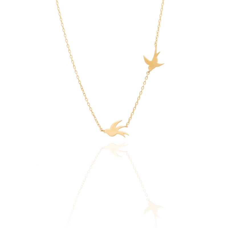 18K Gold Vermeil Swallow Necklace image