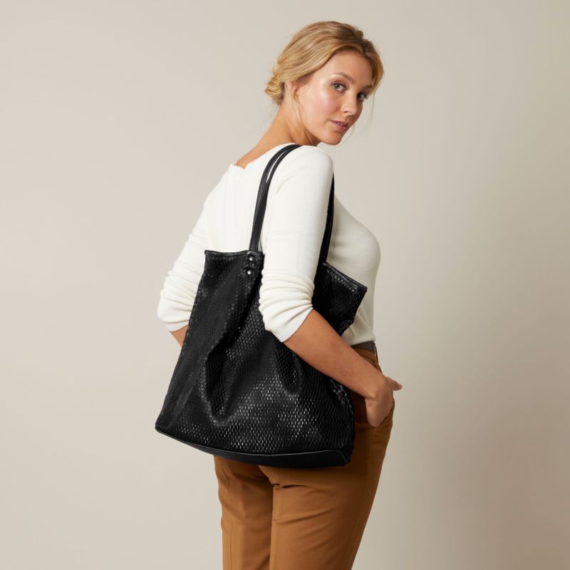 Leather Tote Black Lucy - Morgan image