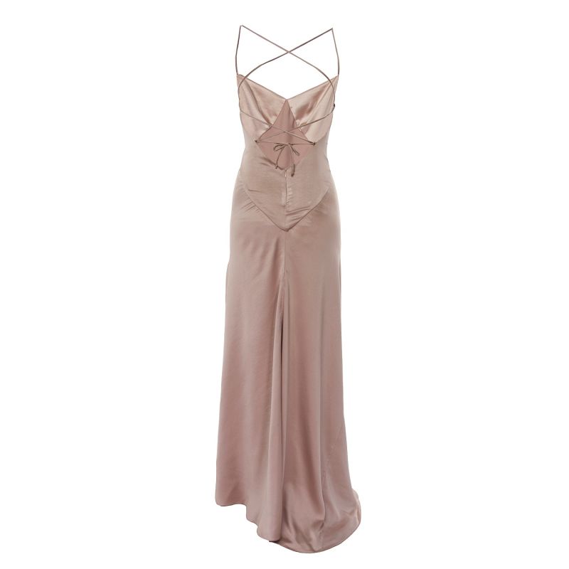 Provence Satin Maxi Pink Dress image