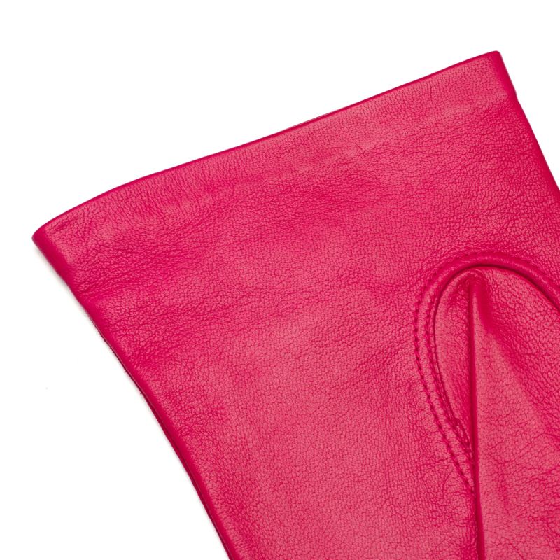 Vernazza - Hot Pink Leather Gloves For Woman image