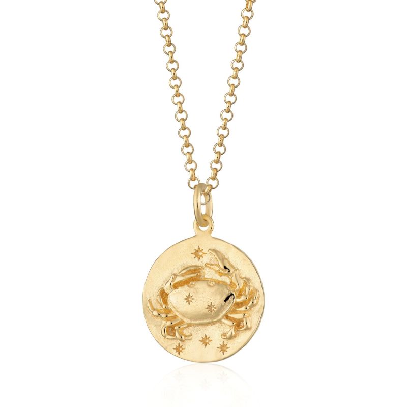 Gold Cancer Zodiac Necklace image