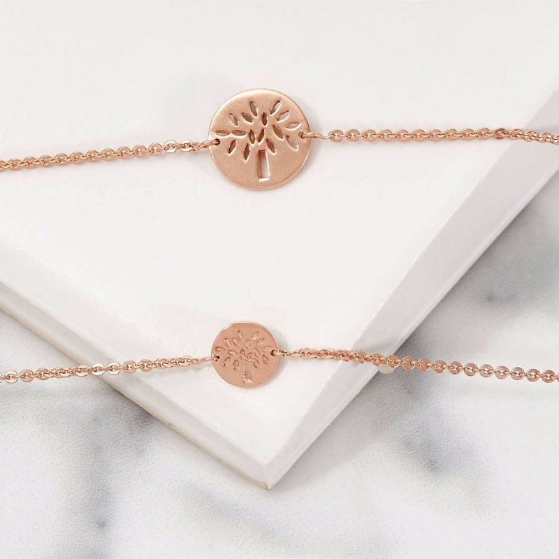 Small Tree Rose Gold Friendship Bracelet image