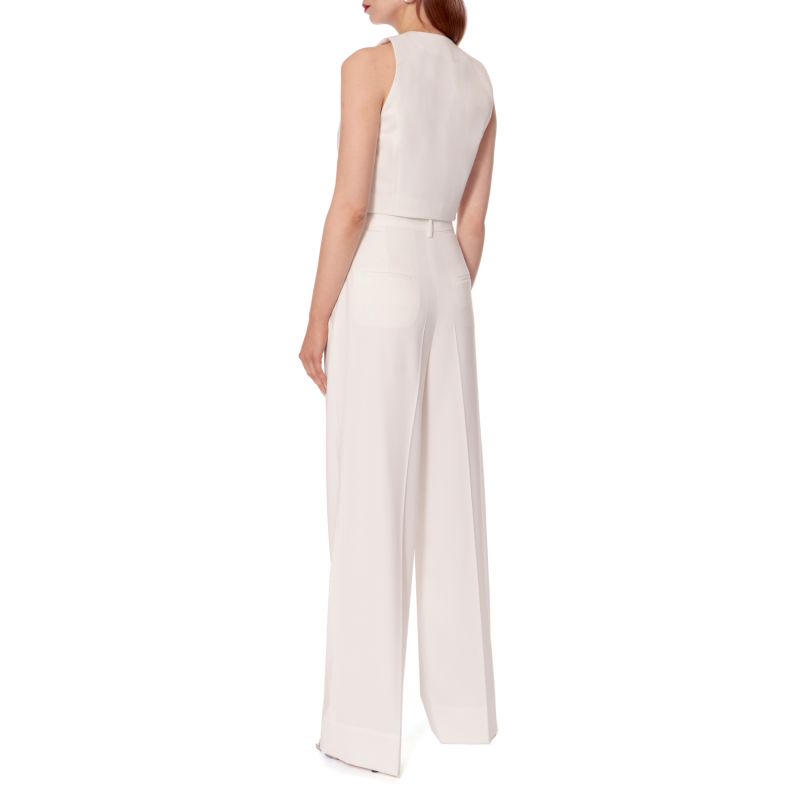 Gwen Aesthetic White High Waisted Wide Trousers image