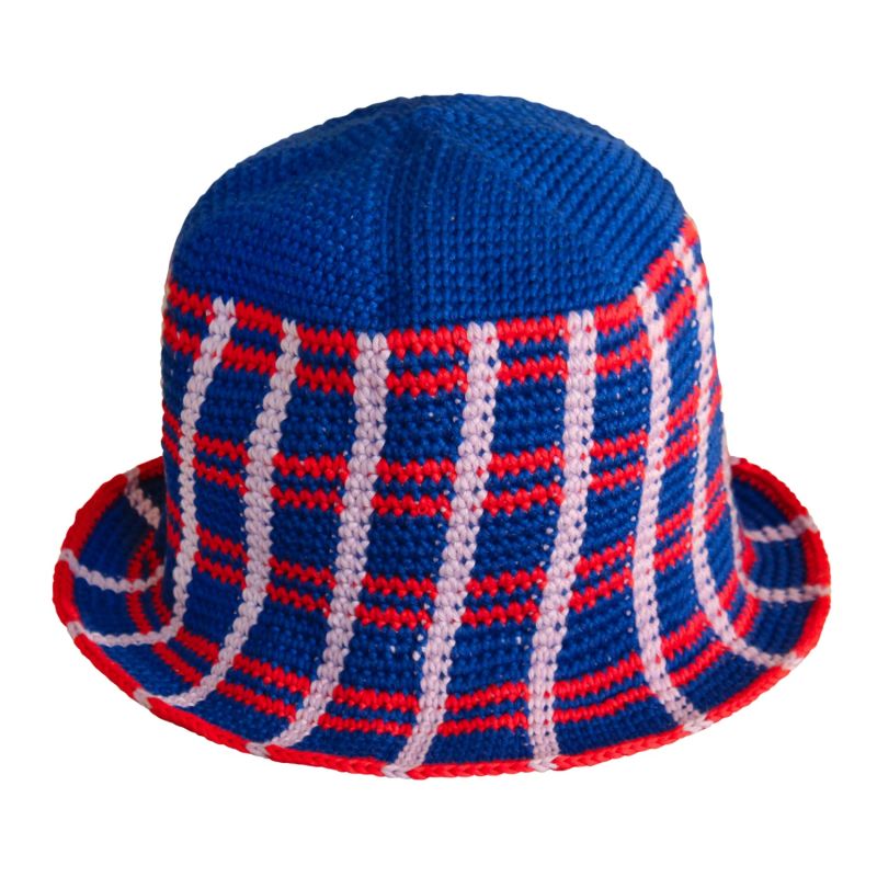 Sorority Plaid Crochet Hat image