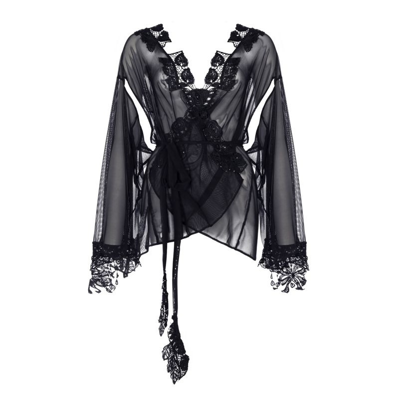 Limited Edition Sparkling  Crystal Black Bisoux Kimono image