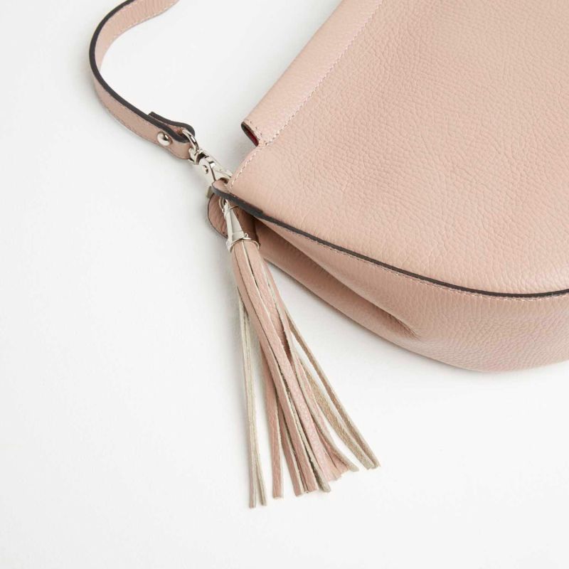 Lille Crossbody Tassel Bag In Blush Pink image