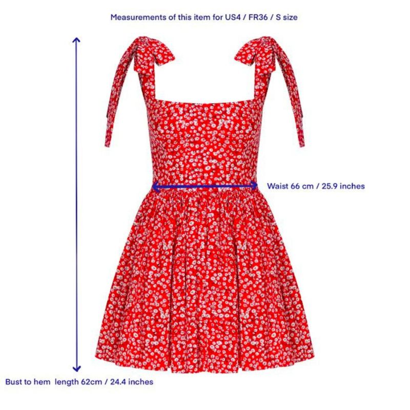 Audree Floral Print Poplin Mini Dress In Candy Red image