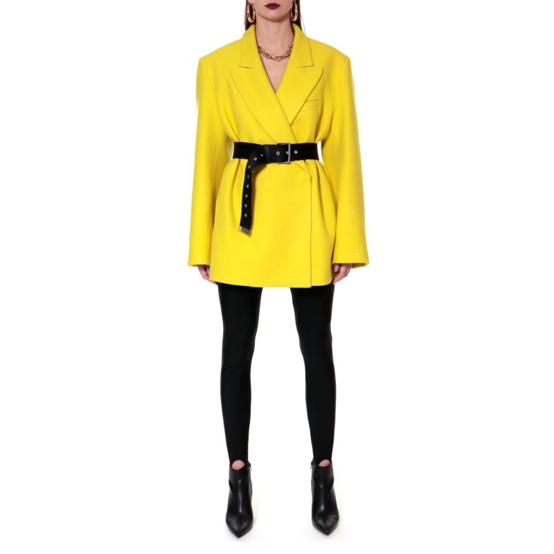 Nicole Fun Yellow Oversized Outdoor Blazer image