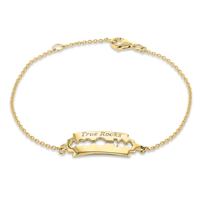 18Kt Gold Plated Razor Blade Bracelet image