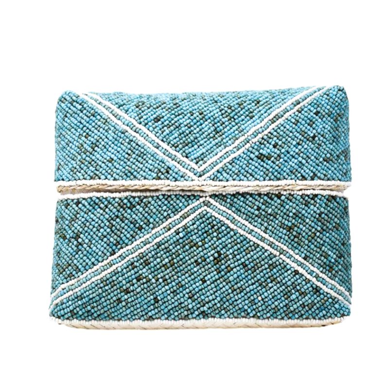 Macy Beaded Clutch - Aqua image