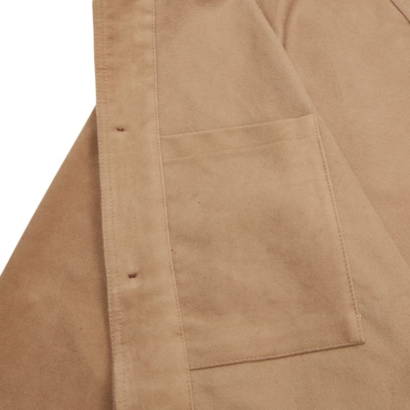 Heavyweight Moleskin Workwear Jacket - Beige image