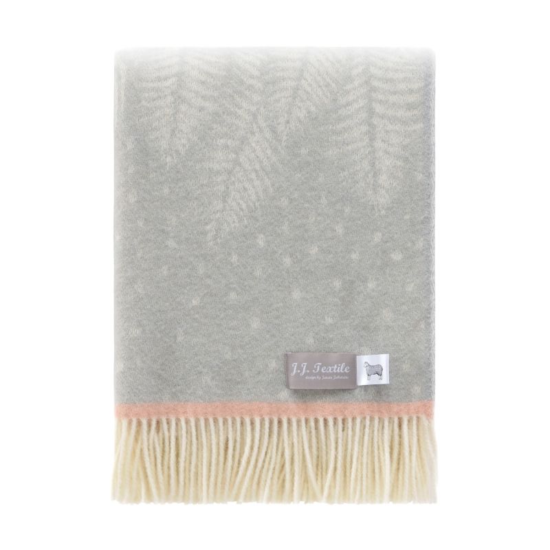 Light Grey Fern Throw image