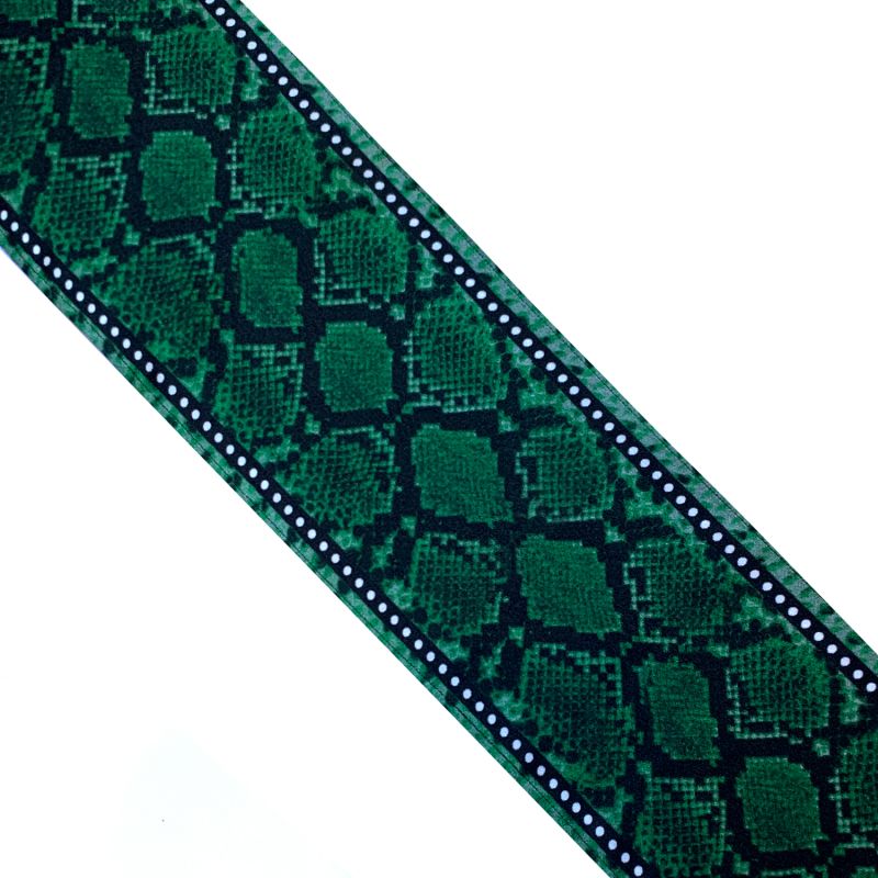 Snakeskin Silk Neck Scarf Green image