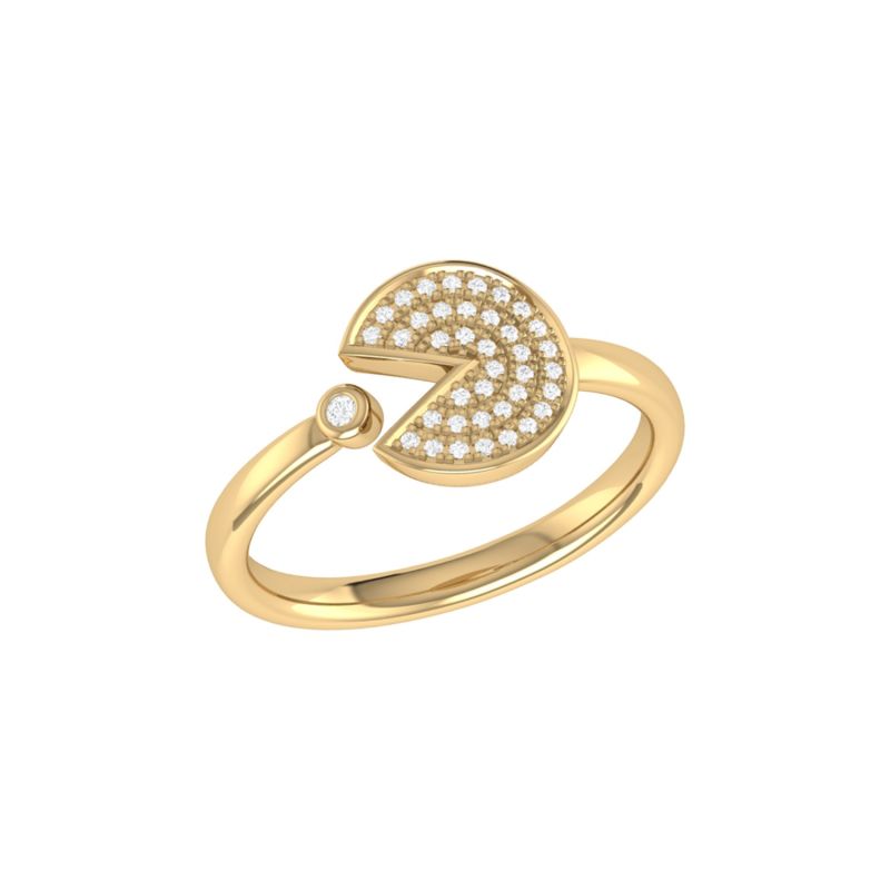 Pac-Man Candy Ring In 14 Kt Yellow Gold Vermeil On Sterling Silver image