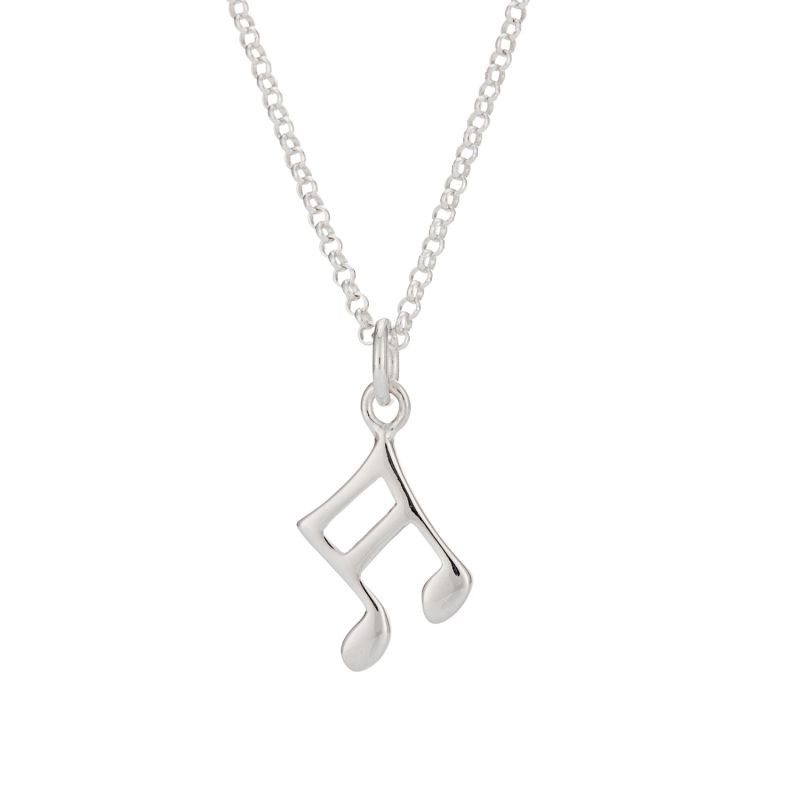 Sterling Silver Music Note Necklace Lily Charmed Wolf & Badger