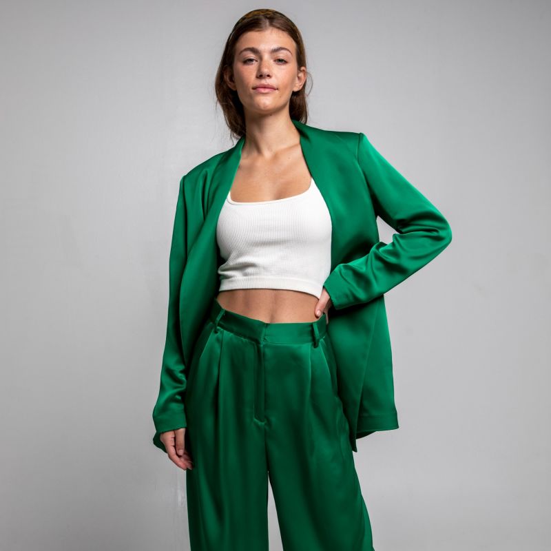 The Suit Blazer In Emerald Green image