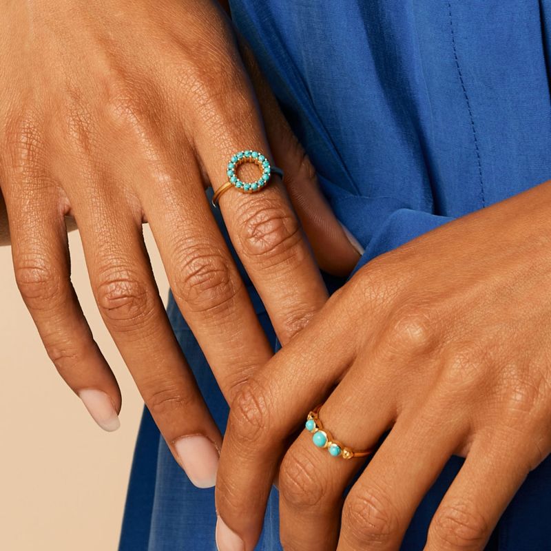 Halo Radiance Gold Vermeil Ring - Turquoise image