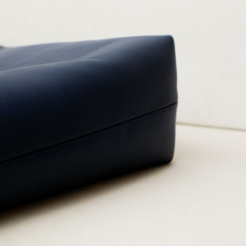 Handmade Everyday Leather Tote Bag - Navy Blue image