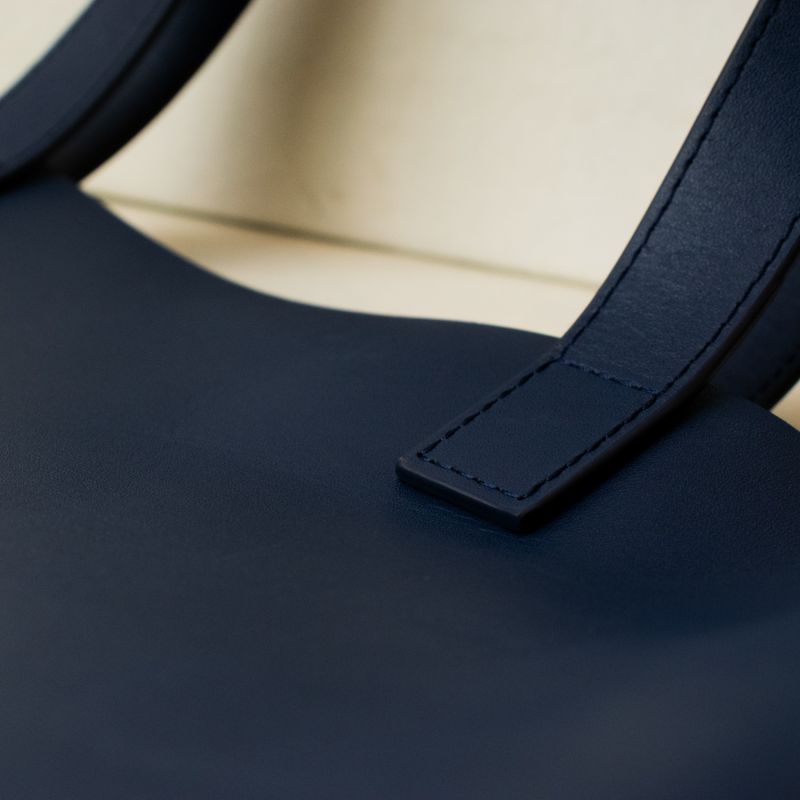 Handmade Everyday Leather Tote Bag - Navy Blue image