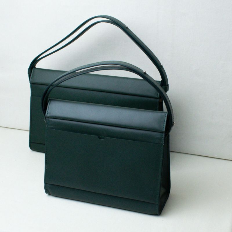 Handmade Adjustable Mini Shoulder Bag - Dark Green image