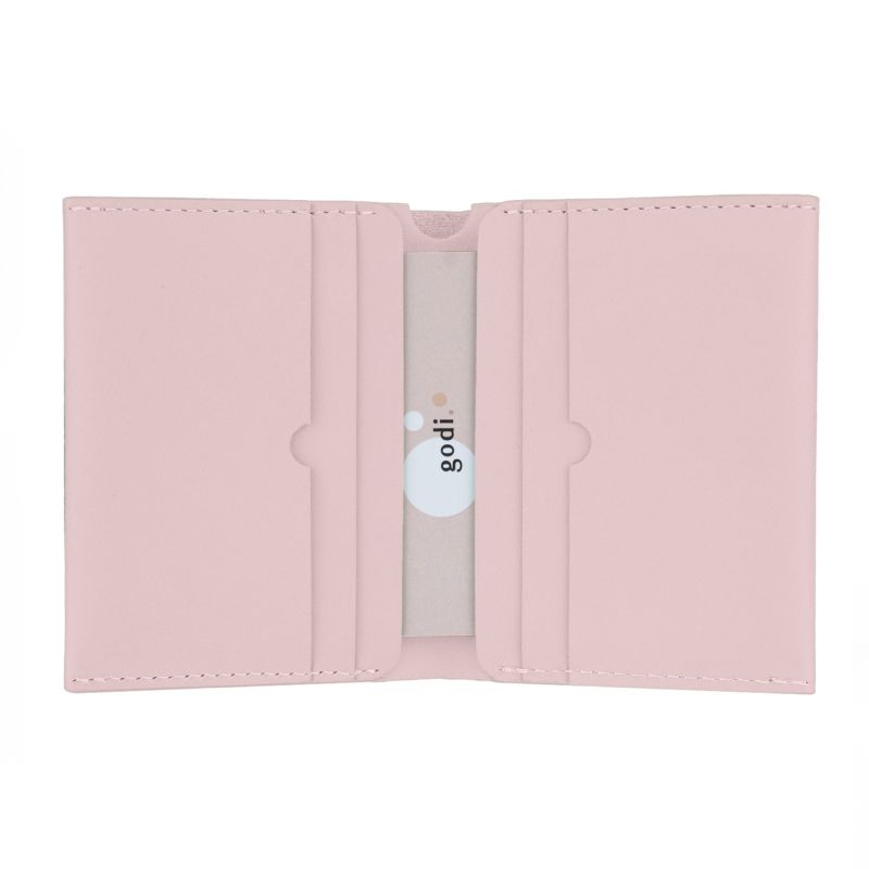 Handmade Bifold Leather Wallet - Nude Pink image