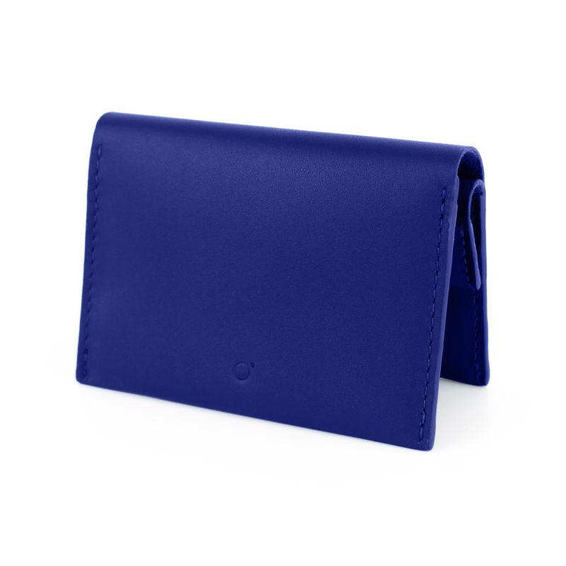 Handmade Coin & Card Leather Wallet - Cobalt Blue by godi.