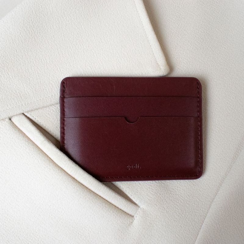 Handmade Leather Card Case - Oxblood image