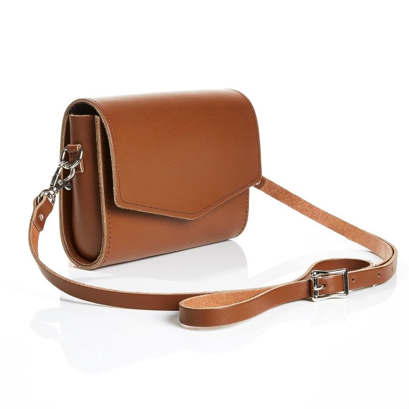 Handmade Leather Clutch Bag - Chestnut image