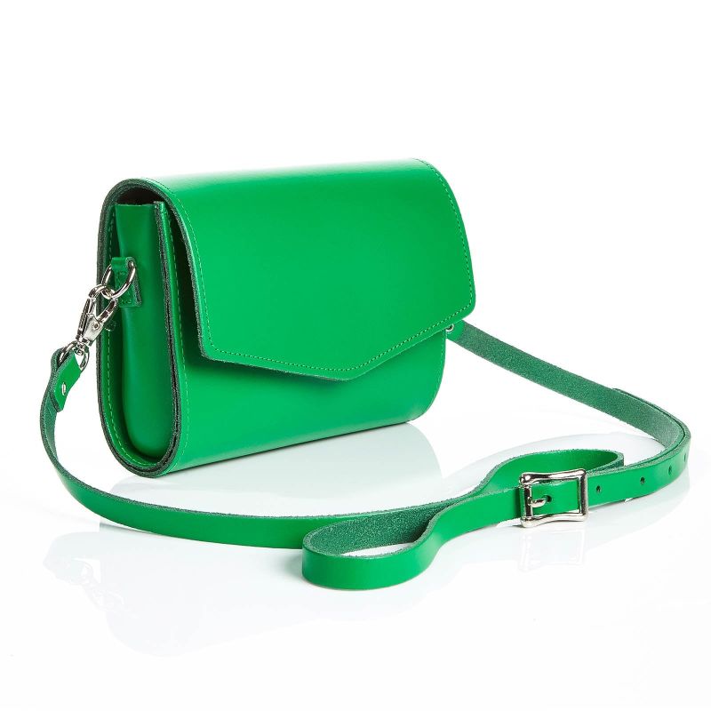 Handmade Leather Clutch Bag - Green image